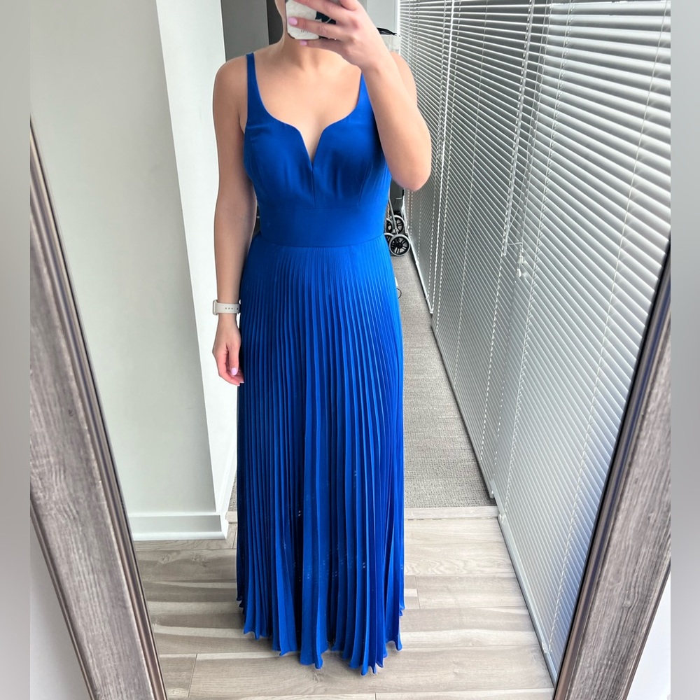Royal blue elegant maxi dress